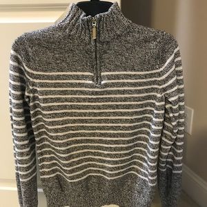 Karen Scott Striped Zip-Neck Sweater Women’s Small